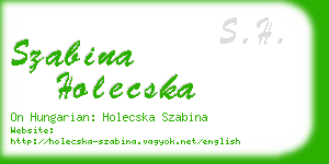 szabina holecska business card